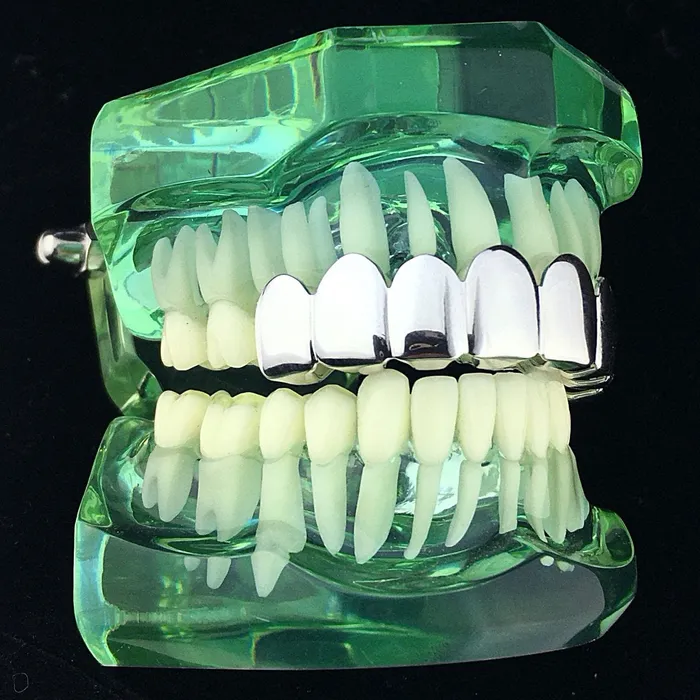 Bling Cartel Admin Rings Solid 925 Sterling Silver Eight Teeth 8 Top Plain Grillz