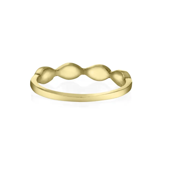 closebymejewelry Rings Four Setting Cremation Ring in 14K Yellow Gold