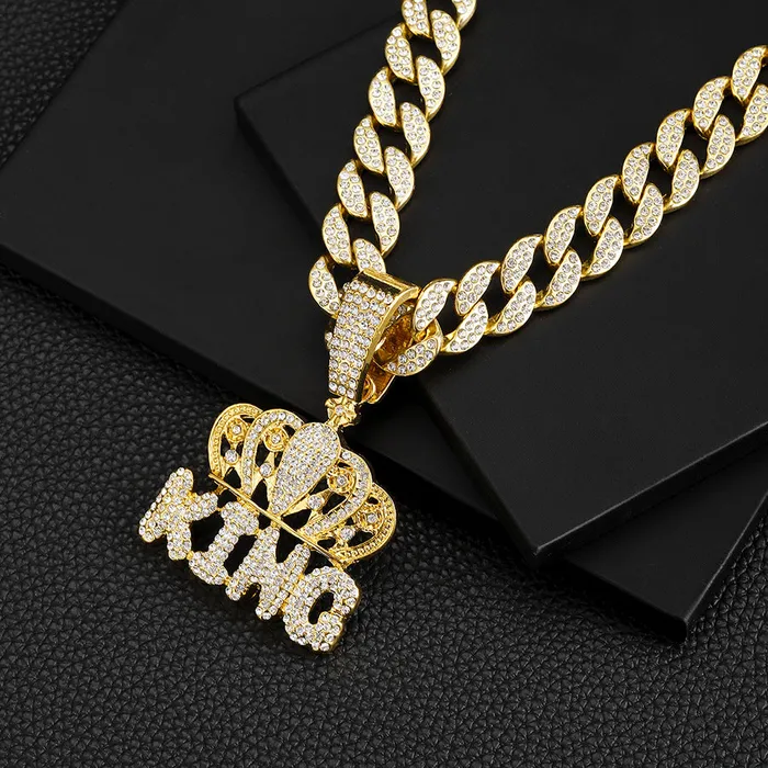 Necklaces VVS Jewelry King Iced Out Cuban Pendant Necklace