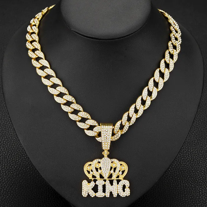 Necklaces VVS Jewelry King Iced Out Cuban Pendant Necklace