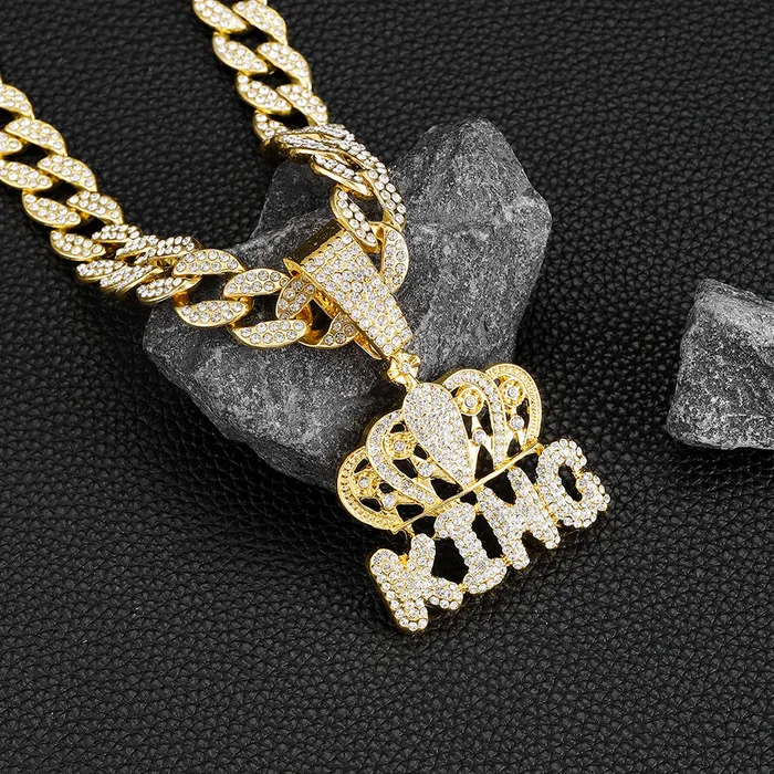 Necklaces VVS Jewelry King Iced Out Cuban Pendant Necklace