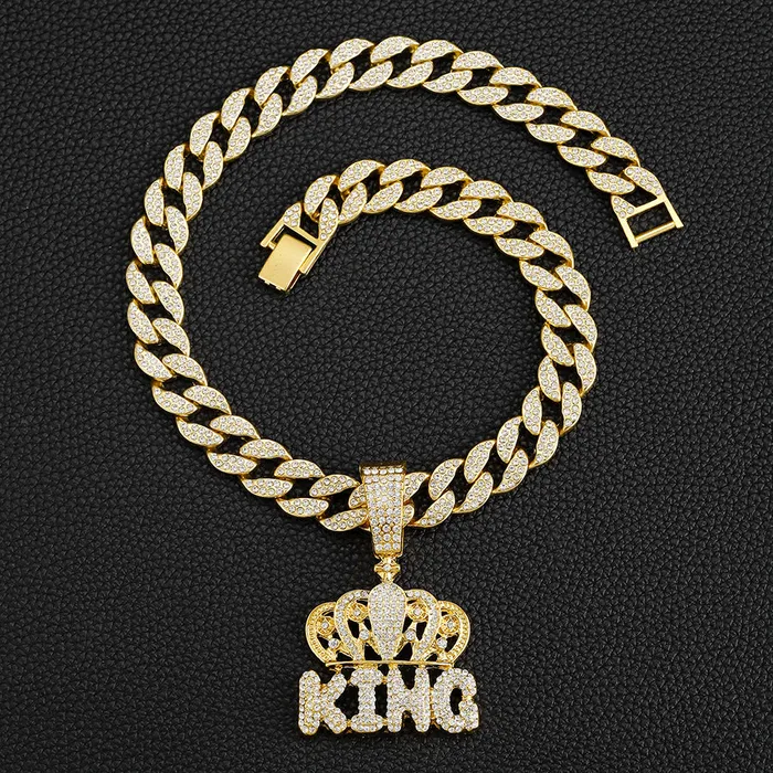 Necklaces VVS Jewelry King Iced Out Cuban Pendant Necklace