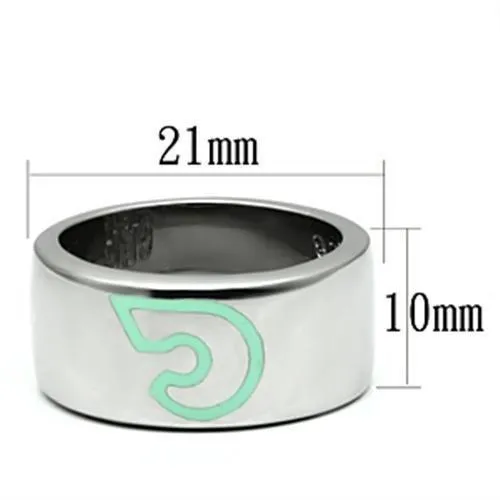 Rings Alamode TK689 High polished no plating Stainless Steel Ring with Epoxy in Multi Color