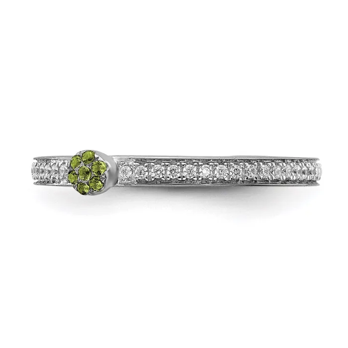 Stackable Expressions 14k White Gold Stackable Expressions Peridot and Diamond Ring SK2083 Rings Stackable Expressions 14k White Gold Stackable Expressions Peridot and Diamond Ring SK2083 Rings