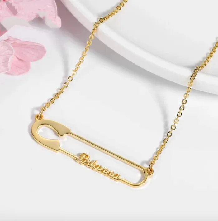 Necklaces Novalico Paper Clip Name Necklace Necklaces Novalico Paper Clip Name Necklace