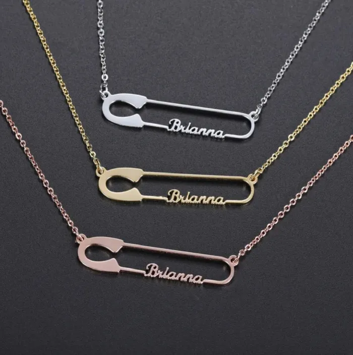 Necklaces Novalico Paper Clip Name Necklace Necklaces Novalico Paper Clip Name Necklace