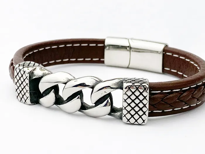 Bracelets Captive Collars Leather Chain link Bracelet