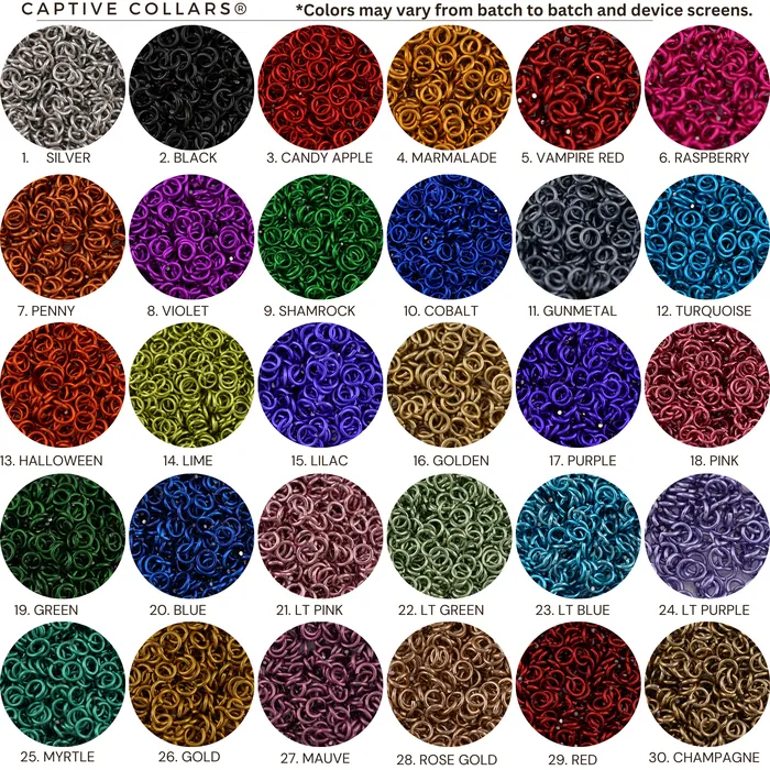 Captive Collars Heart Chainmaille Accents Necklaces