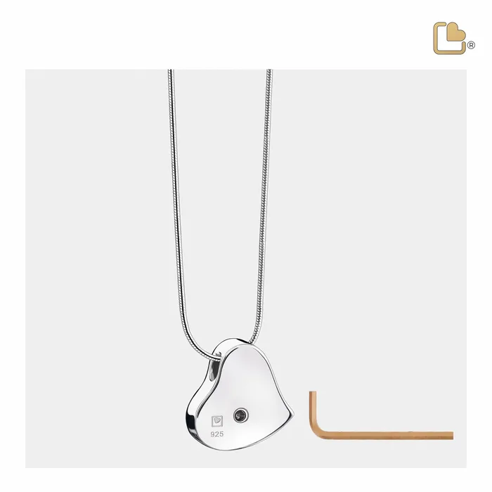 LoveUrns Treasure Necklaces Pride Rainbow Sterling Silver Cremation Pendant