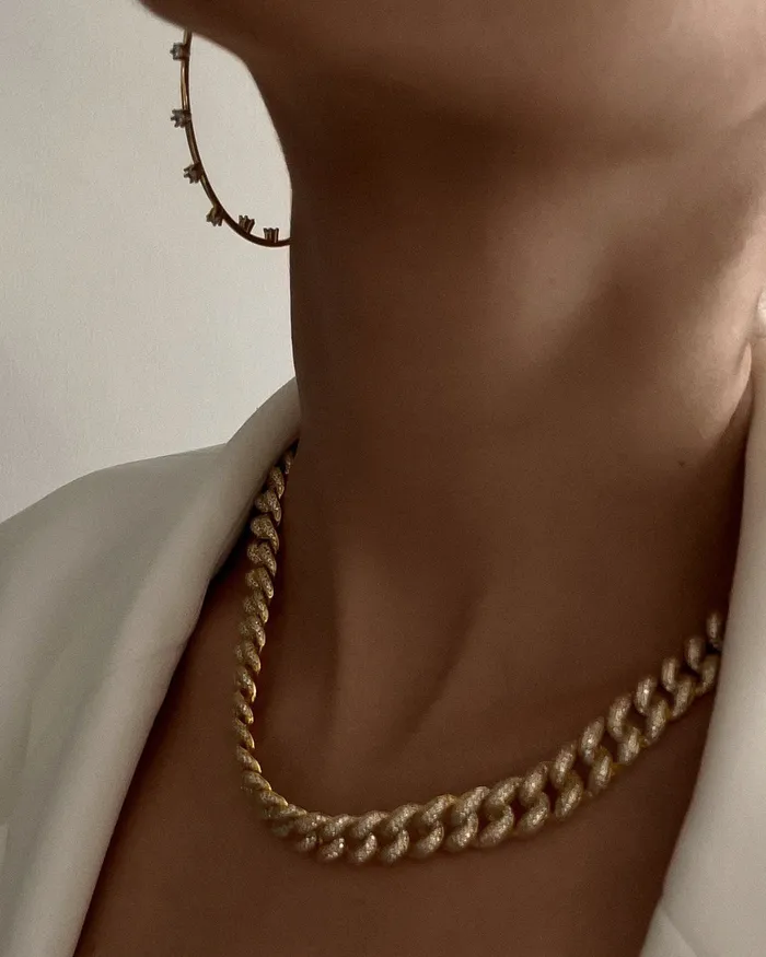 Necklaces Luv Aj Pave Cuban Link Necklace Gold Necklaces Luv Aj Pave Cuban Link Necklace Gold