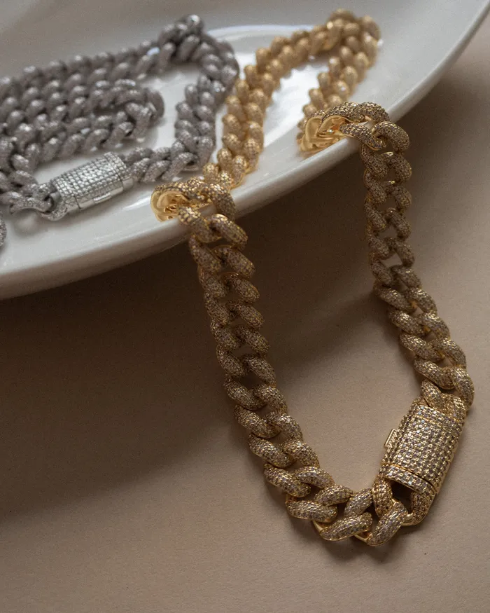 Necklaces Luv Aj Pave Cuban Link Necklace Gold Necklaces Luv Aj Pave Cuban Link Necklace Gold