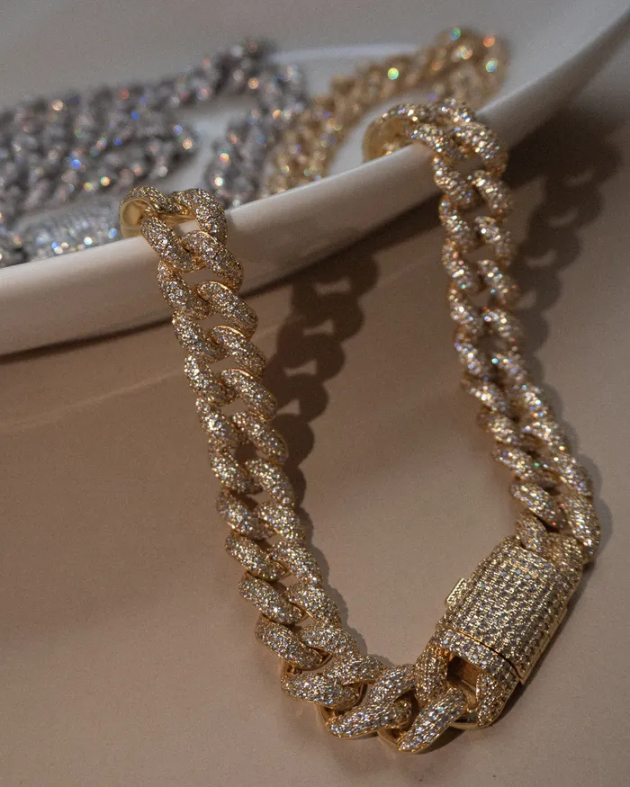Necklaces Luv Aj Pave Cuban Link Necklace Gold Necklaces Luv Aj Pave Cuban Link Necklace Gold
