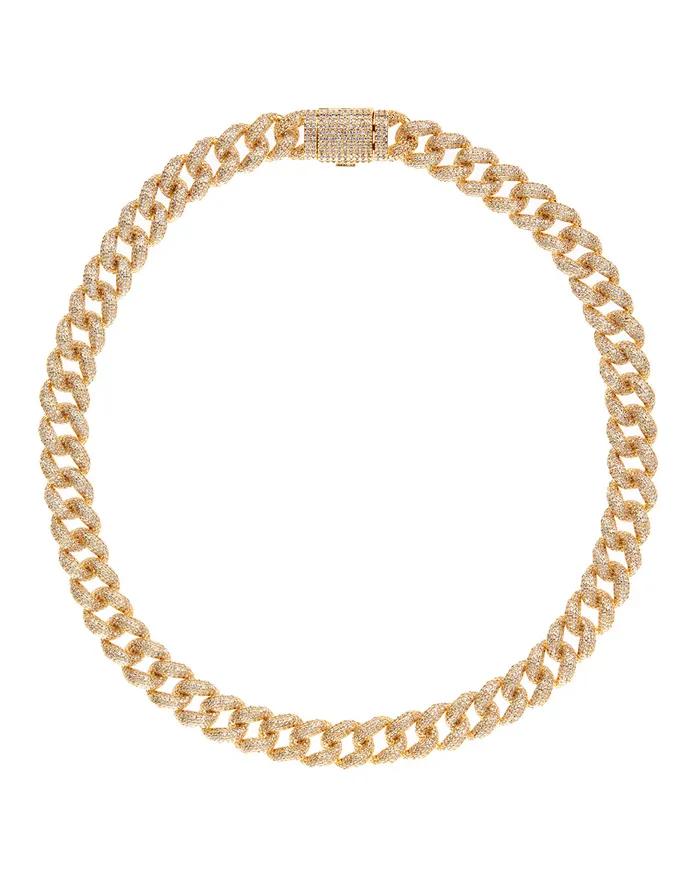 Necklaces Luv Aj Pave Cuban Link Necklace Gold Necklaces Luv Aj Pave Cuban Link Necklace Gold