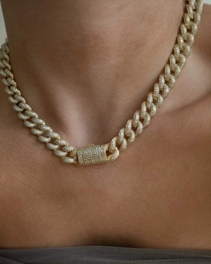 Necklaces Luv Aj Pave Cuban Link Necklace Gold Necklaces Luv Aj Pave Cuban Link Necklace Gold