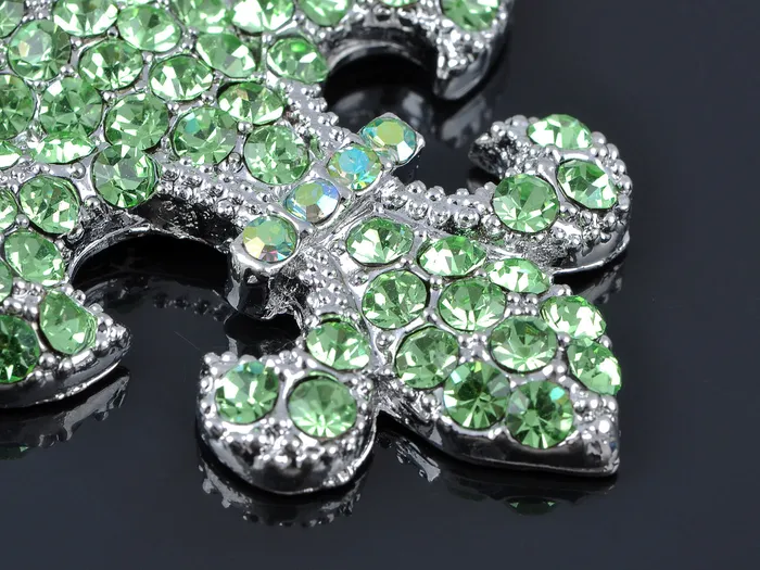 Alilang Fleur De Lis Peridot Green Chain Pendant Necklace Necklaces Alilang Fleur De Lis Peridot Green Chain Pendant Necklace Necklaces