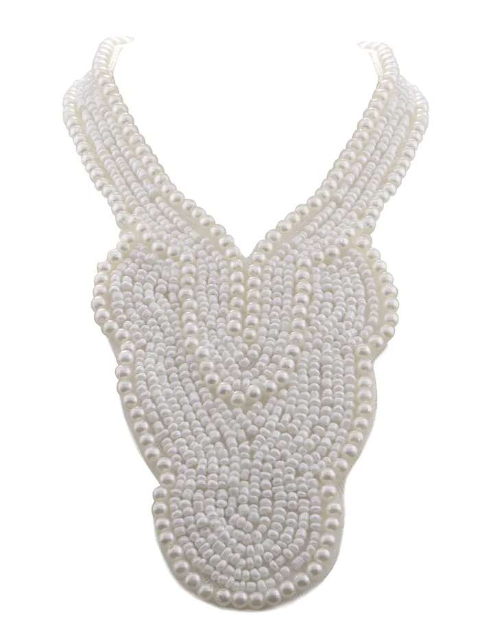 Alilang Necklaces Faux Pearls Bib Collar Statement Necklace