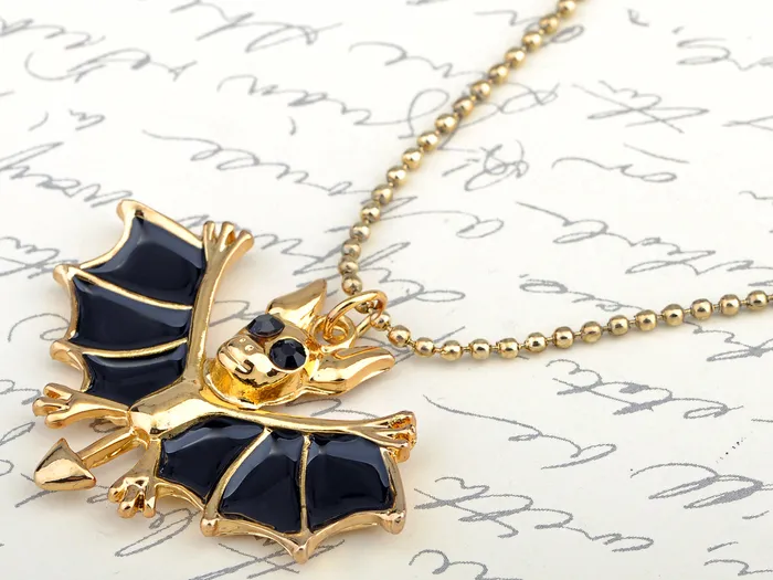 Alilang Necklaces Sparkle Glitter Devil Batman Bat Goblin Evil Pendant Necklace Alilang Necklaces Sparkle Glitter Devil Batman Bat Goblin Evil Pendant Necklace