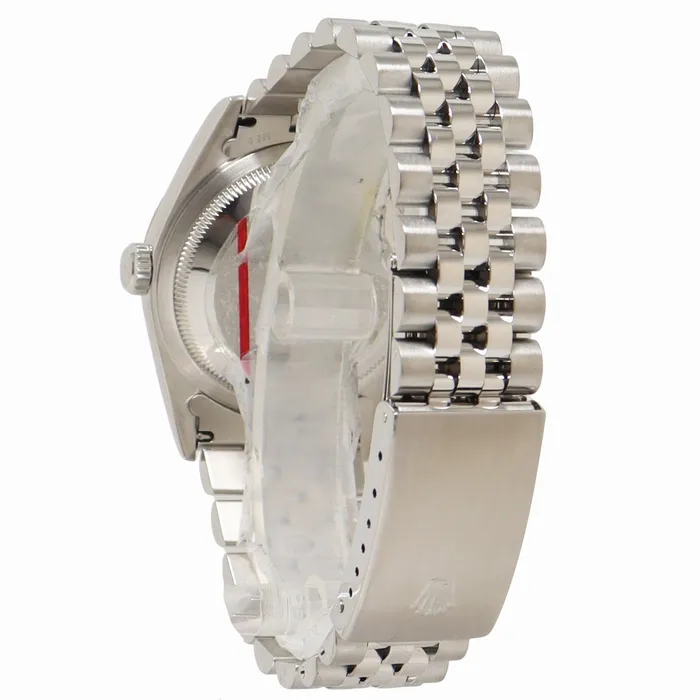 Bracelets Happy Jewelers Rolex Datejust Stainless Steel 36mm Silver Stick Dial Watch Reference 16234