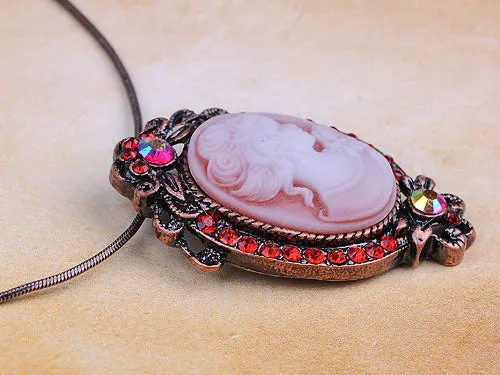 Gun Cameo Lady Victorian Pendant Necklace Alilang Necklaces Gun Cameo Lady Victorian Pendant Necklace Alilang Necklaces