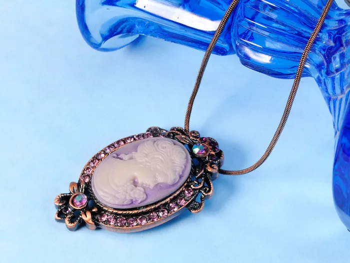 Gun Cameo Lady Victorian Pendant Necklace Alilang Necklaces Gun Cameo Lady Victorian Pendant Necklace Alilang Necklaces