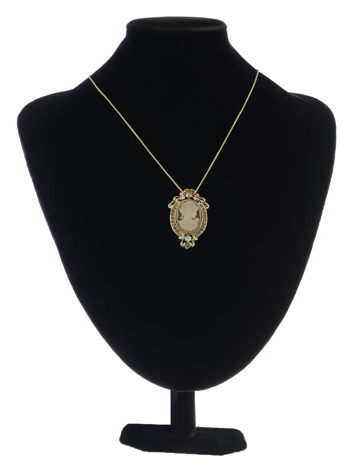 Gun Cameo Lady Victorian Pendant Necklace Alilang Necklaces Gun Cameo Lady Victorian Pendant Necklace Alilang Necklaces