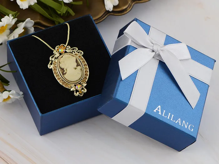 Gun Cameo Lady Victorian Pendant Necklace Alilang Necklaces Gun Cameo Lady Victorian Pendant Necklace Alilang Necklaces