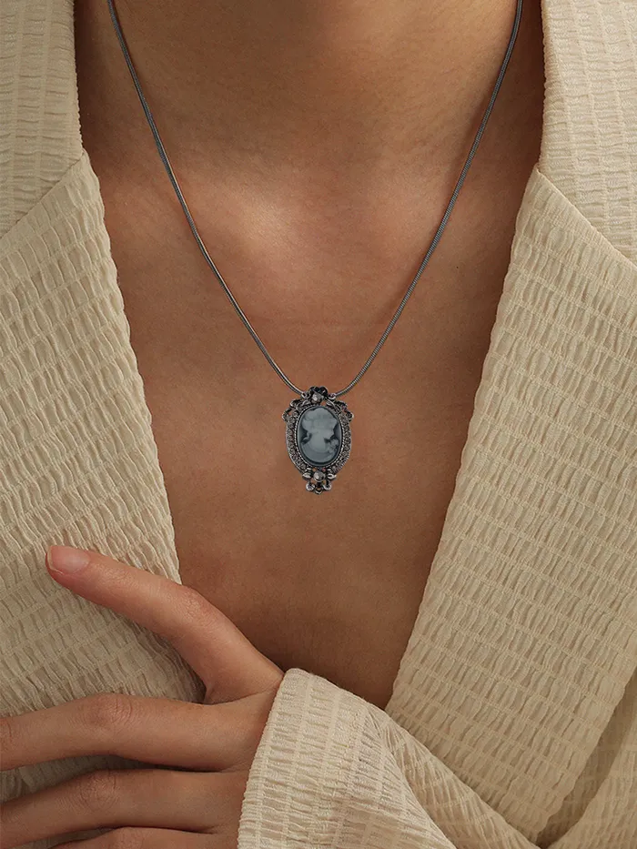 Gun Cameo Lady Victorian Pendant Necklace Alilang Necklaces Gun Cameo Lady Victorian Pendant Necklace Alilang Necklaces