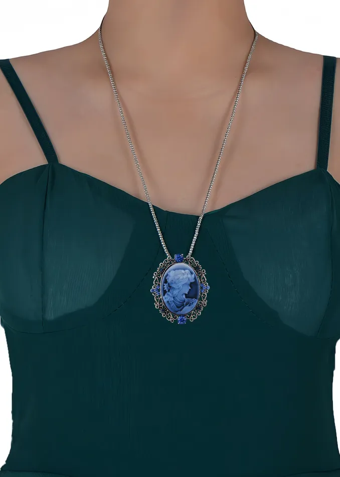 Gun Cameo Lady Victorian Pendant Necklace Alilang Necklaces Gun Cameo Lady Victorian Pendant Necklace Alilang Necklaces