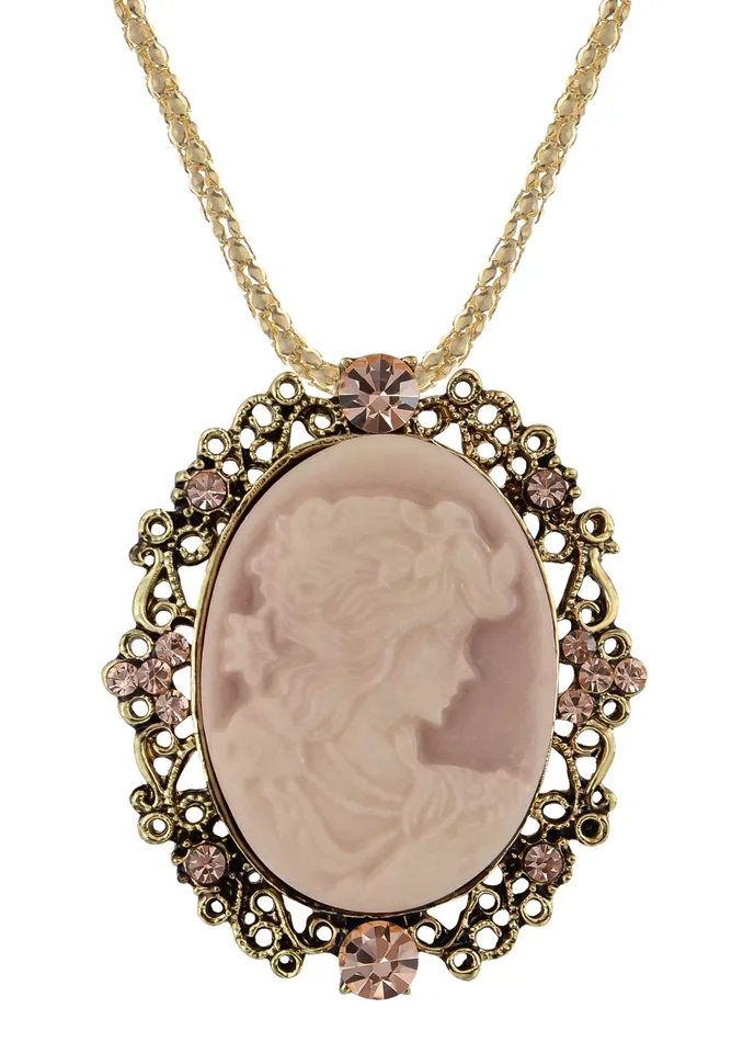 Gun Cameo Lady Victorian Pendant Necklace Alilang Necklaces Gun Cameo Lady Victorian Pendant Necklace Alilang Necklaces