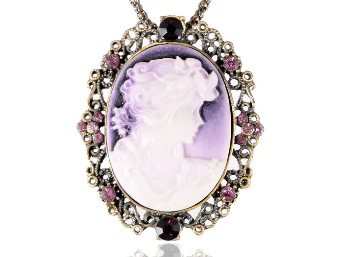 Gun Cameo Lady Victorian Pendant Necklace Alilang Necklaces Gun Cameo Lady Victorian Pendant Necklace Alilang Necklaces