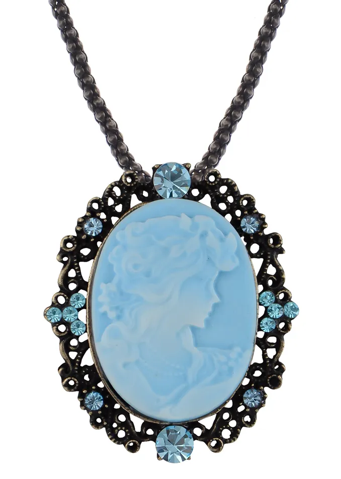 Gun Cameo Lady Victorian Pendant Necklace Alilang Necklaces Gun Cameo Lady Victorian Pendant Necklace Alilang Necklaces