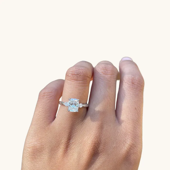 Happy Jewelers Rings 163 Cushion Lab Diamond Engagement Ring