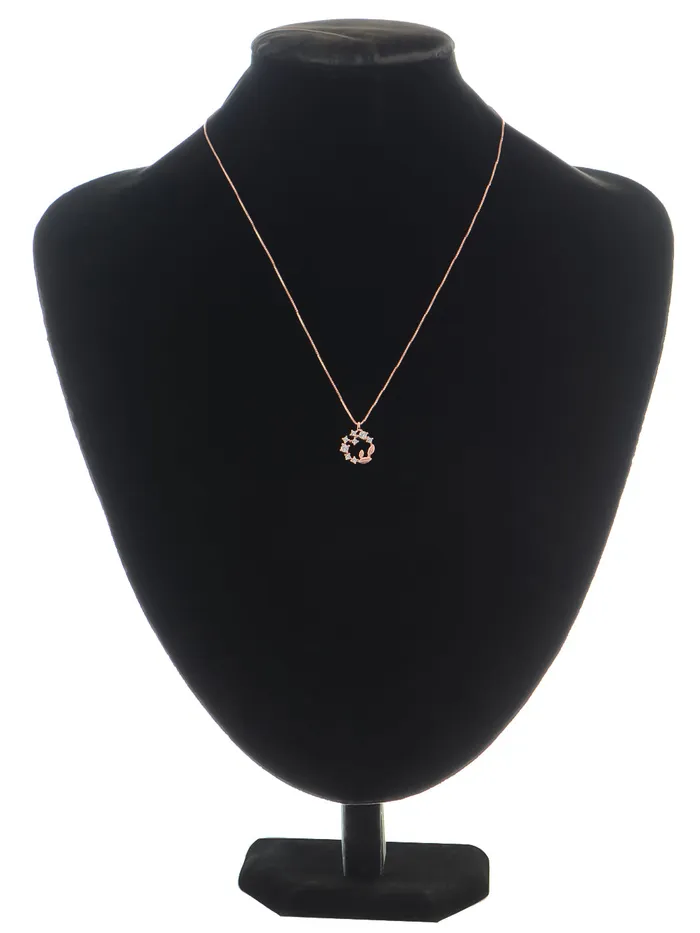 Necklaces Alilang Alilang Wreath Pendant Necklace S925 Sterling Silver Necklace Glitzy Rhinestone Zircon Leaf Necklace Valentines Day Anniversary Jewelry Gift for Women Mother Wife