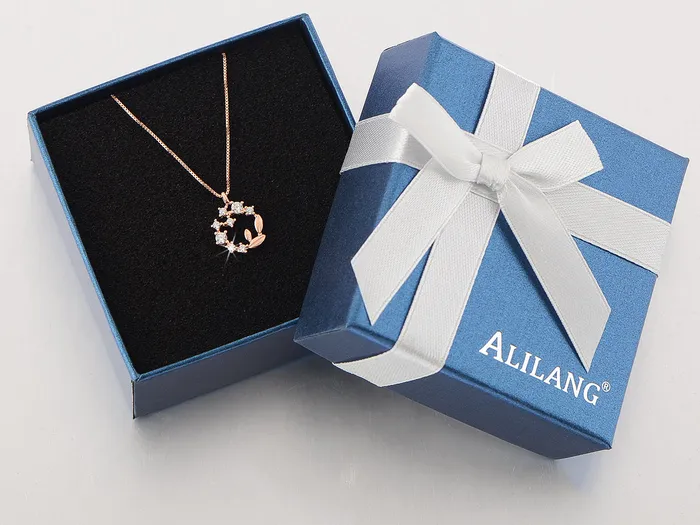 Necklaces Alilang Alilang Wreath Pendant Necklace S925 Sterling Silver Necklace Glitzy Rhinestone Zircon Leaf Necklace Valentines Day Anniversary Jewelry Gift for Women Mother Wife