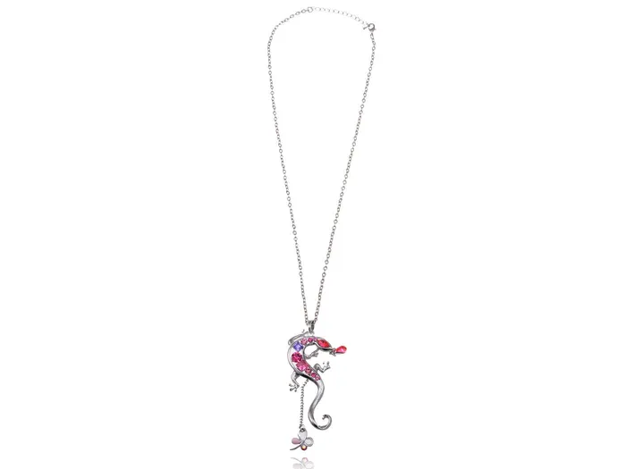 Necklaces Alilang Rose Elements Lizard Necklace Pendant Necklaces Alilang Rose Elements Lizard Necklace Pendant