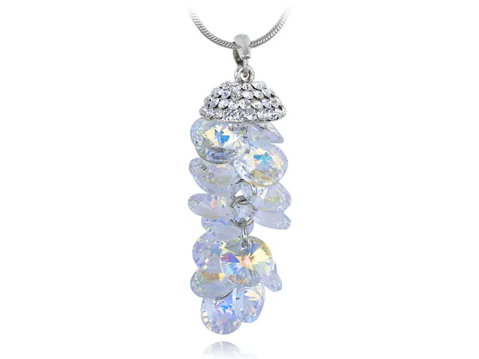 Necklaces Alilang Swarovski Crystal Iridescent Gemss Dangle Pendant Necklace