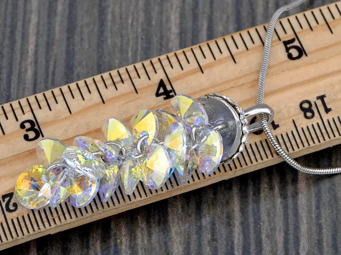 Necklaces Alilang Swarovski Crystal Iridescent Gemss Dangle Pendant Necklace Necklaces Alilang Swarovski Crystal Iridescent Gemss Dangle Pendant Necklace