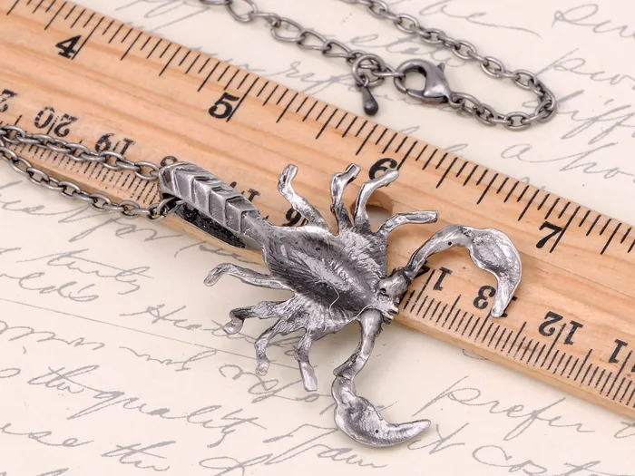 Necklaces Antique Grey Scorpio Scorpion Pendant Necklace Alilang Necklaces Antique Grey Scorpio Scorpion Pendant Necklace Alilang
