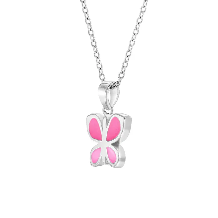Necklaces Kids Necklaces Pendants The Perfect Butterfly Kids Childrens Girls PendantNecklace Enamel Sterling Silver