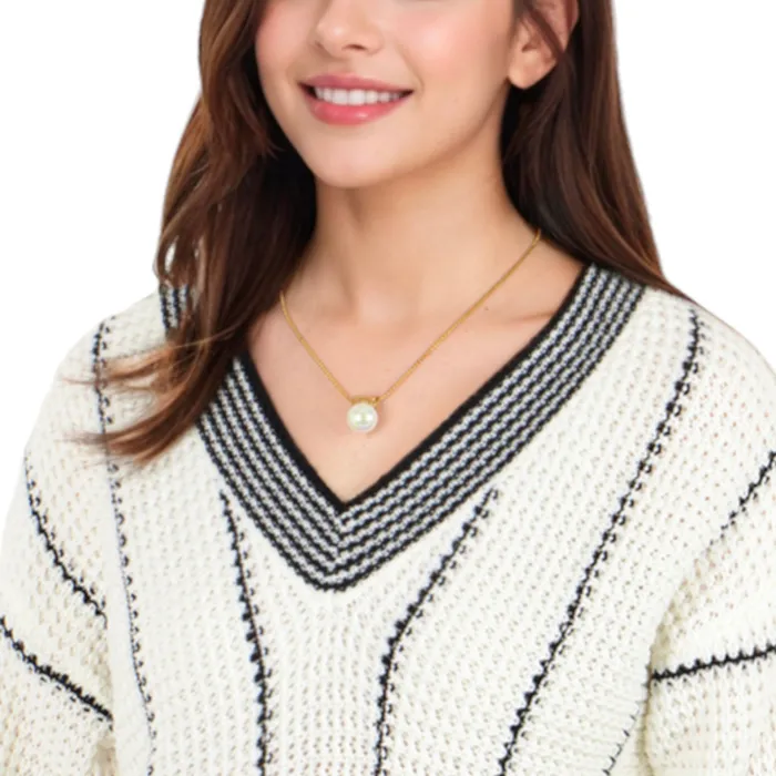 Necklaces Refined by AnnaKaci Gold Tone Pendant Necklace with Faux Pearl Drop and X Charm Necklaces Refined by AnnaKaci Gold Tone Pendant Necklace with Faux Pearl Drop and X Charm