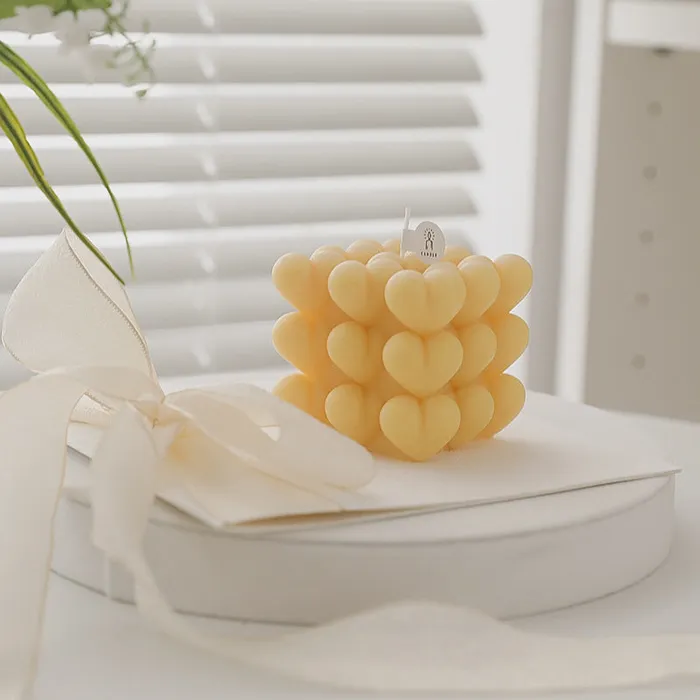 Necklaces Refined by AnnaKaci Heart Bubbles Cube Candle