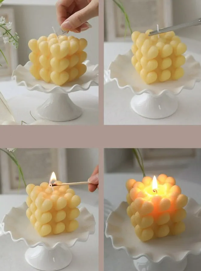 Necklaces Refined by AnnaKaci Heart Bubbles Cube Candle