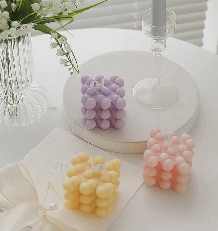 Necklaces Refined by AnnaKaci Heart Bubbles Cube Candle