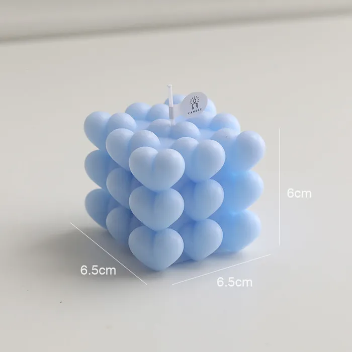 Necklaces Refined by AnnaKaci Heart Bubbles Cube Candle