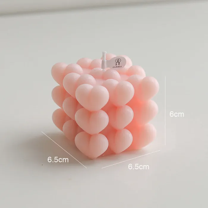 Necklaces Refined by AnnaKaci Heart Bubbles Cube Candle