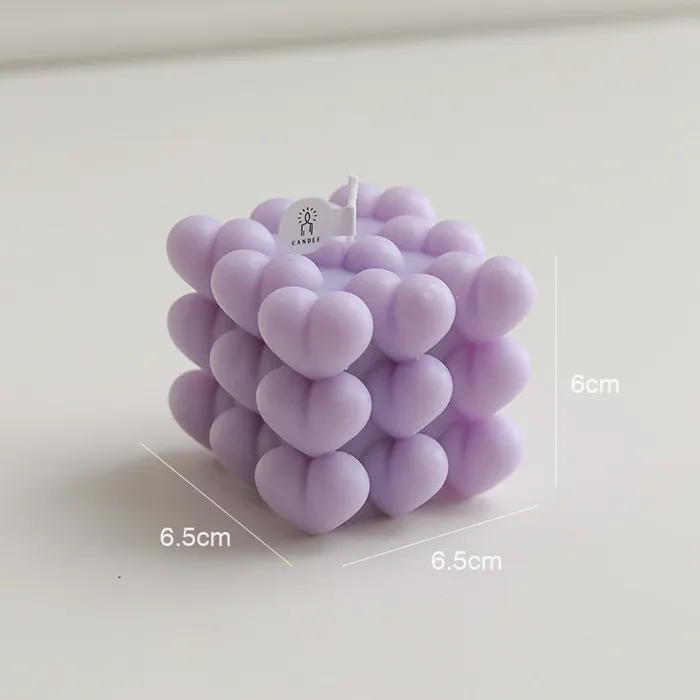Necklaces Refined by AnnaKaci Heart Bubbles Cube Candle