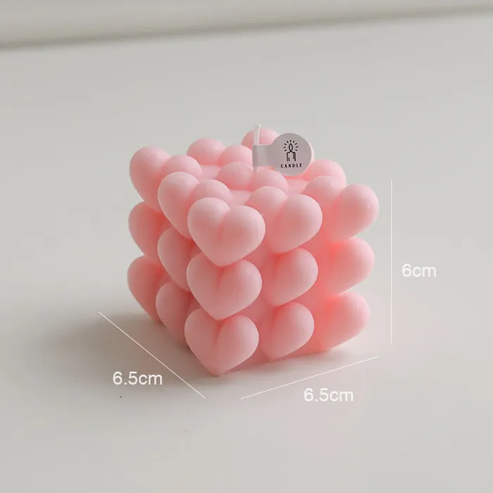Necklaces Refined by AnnaKaci Heart Bubbles Cube Candle