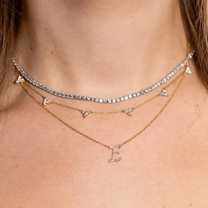 Necklaces Ricco Trio Lab Diamond Necklace