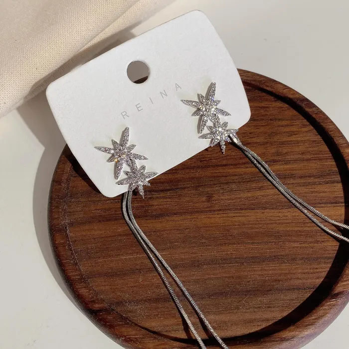 Refined by AnnaKaci Earrings EightPointed Star Dangle Earrings Refined by AnnaKaci Earrings EightPointed Star Dangle Earrings