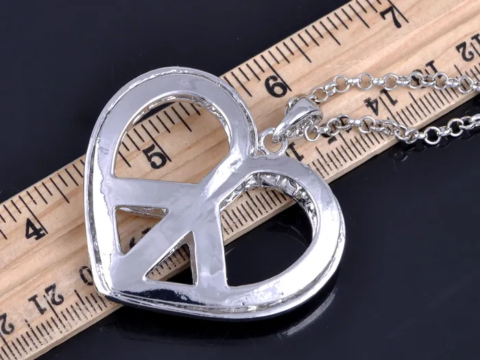 Retro Heart Love Peace Symbol Pendant Necklace Alilang Necklaces Retro Heart Love Peace Symbol Pendant Necklace Alilang Necklaces